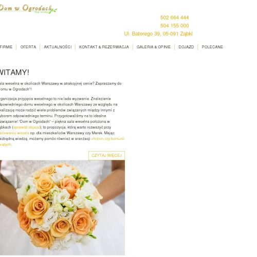 Sala weselna warszawa i okolice