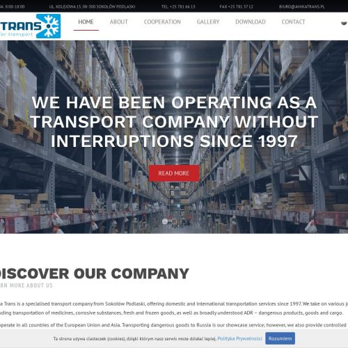 Sokołów Podlaski - transport ładunków benelux