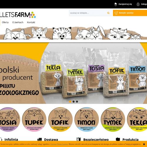 Zbrylający pellet dla kota