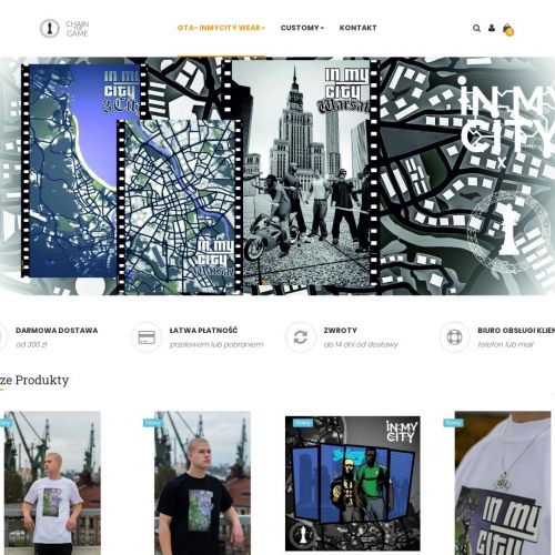 Warszawa - naszyjnik hip hop