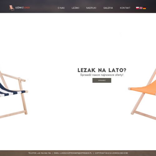 Drewniane leżaki reklamowe w Krakowie