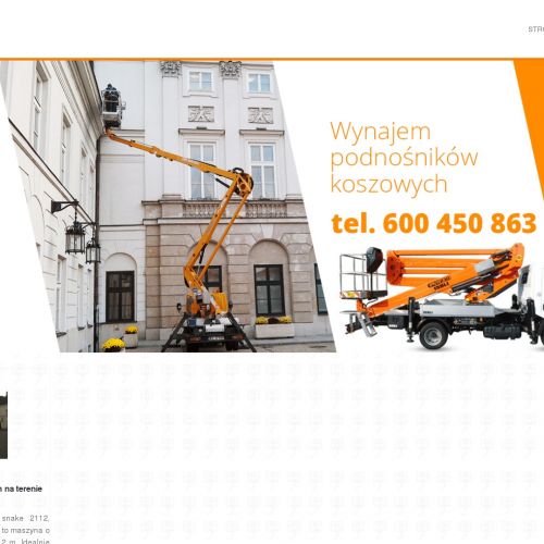 Podnośniki koszowe Warszawa