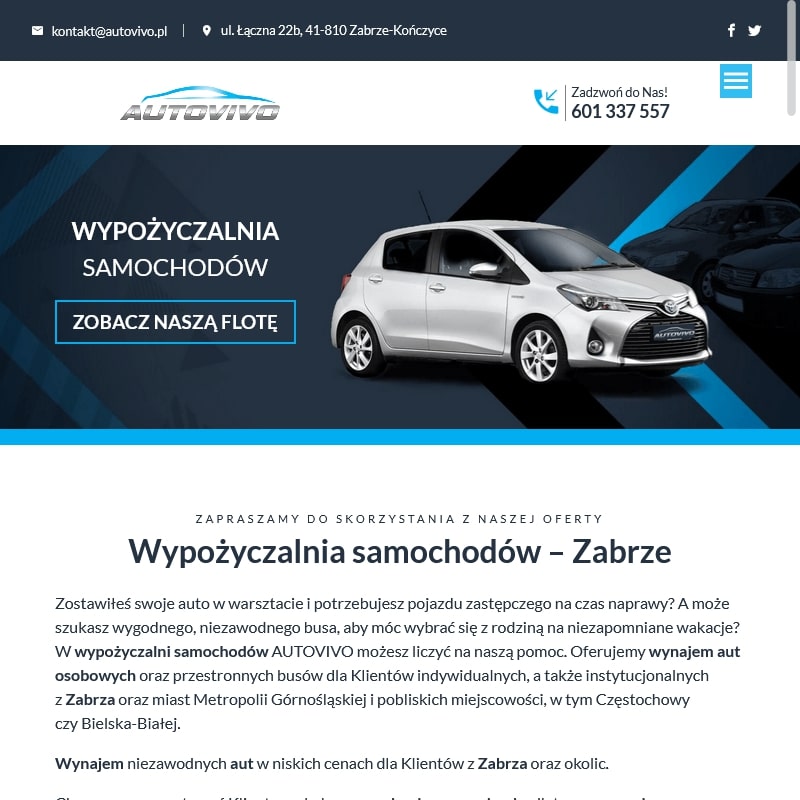 Katowice - wypożyczalnia samochodów osobowych zabrze okolice