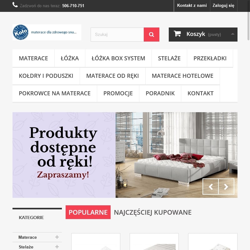 Materace lateksowe - Koło