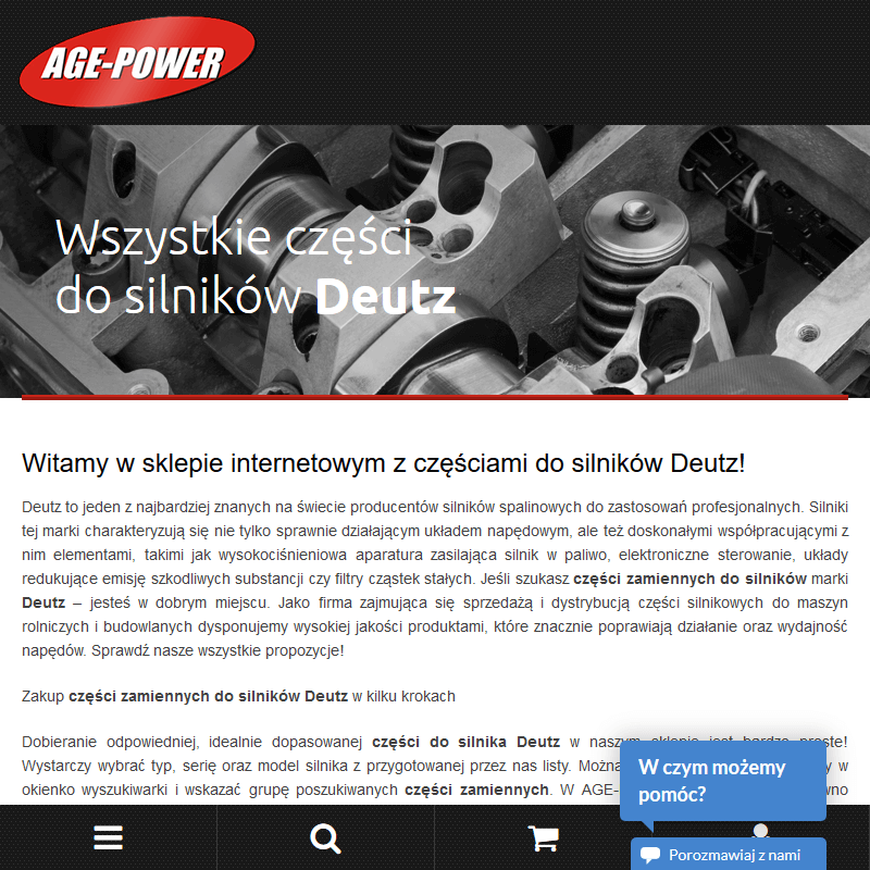 Części silnik deutz