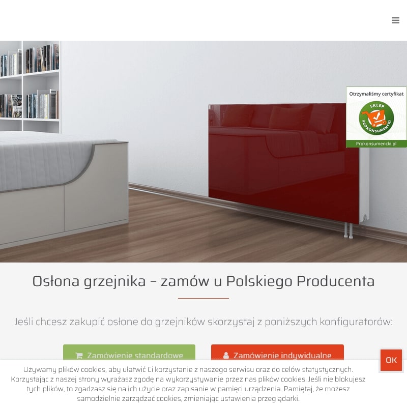 Osłony na grzejniki żeberkowe