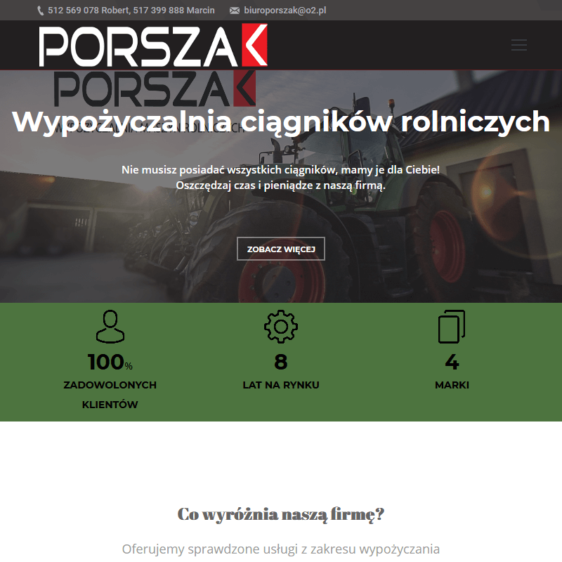 Wynajem ciągnika