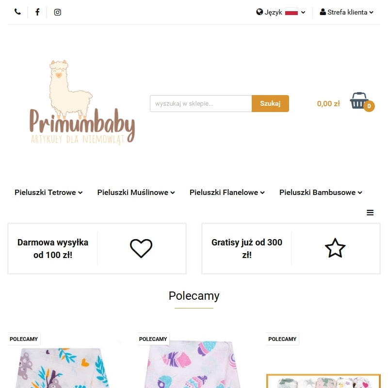 Pielucha bambusowa 120x120