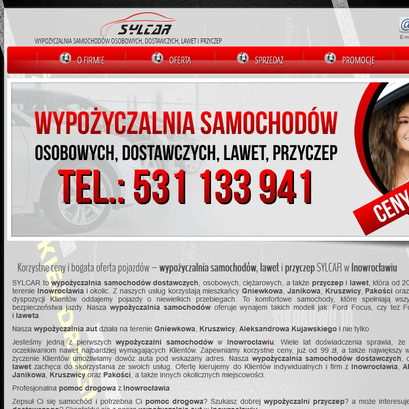 Wynajem samochodów dostawczych Janikowo